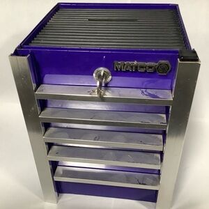 Matco promotional piggy bank Blue and Silver Tool Chest.